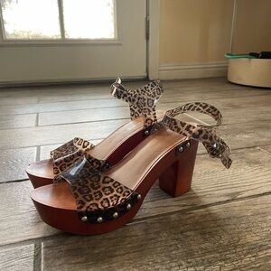 Madden Girl Leopard Print Platform Heels